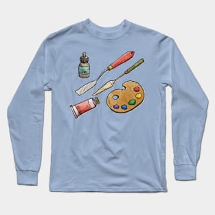 Artsy Tools hand Drawn Long Sleeve T-Shirt